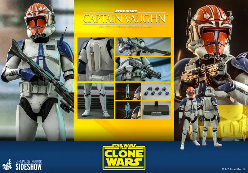 Hot Toys 1/6 Star Wars The Clone Wars Captain Vaughn Sixth Scale Figure Tms065 1