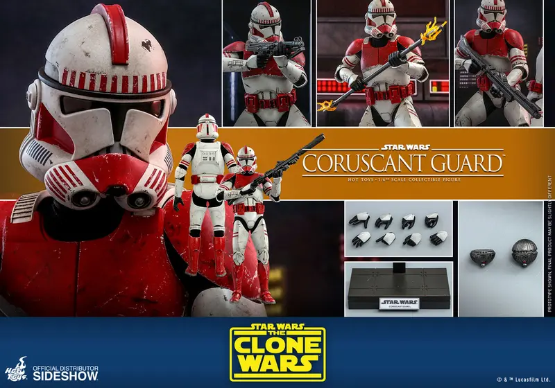 Hot Toys 1/6 Star Wars: The Clone Wars Coruscant Guard Sixth Scale Figure Tms025 1