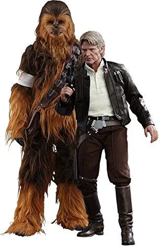 Hot Toys 1/6 Star Wars The Force Awakens Han Solo And Chewbacca 2 Pack Sixth Scale Mms376 1
