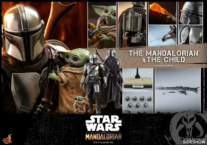 Hot Toys 1/6 Star Wars The Mandalorian And The Child Sixth Scale Figure Tms014 1
