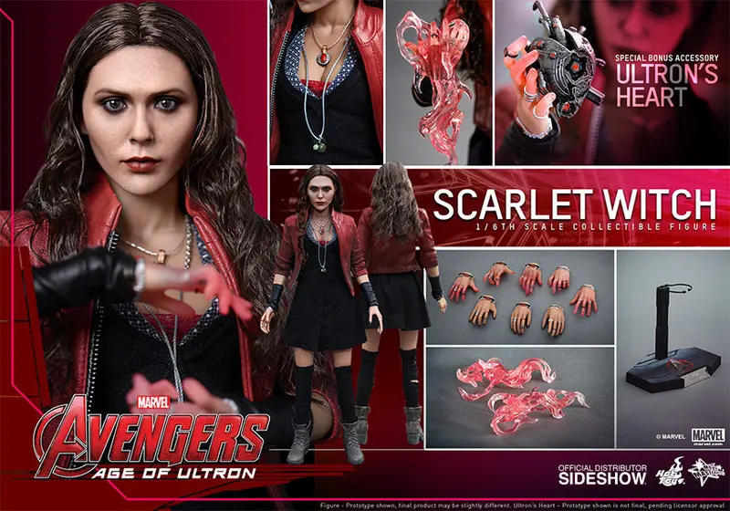 Hot Toys 1/6 The Avengers Age Of Ultron Scarlet Witch 1/6 Scale Action Figure Mms301 1