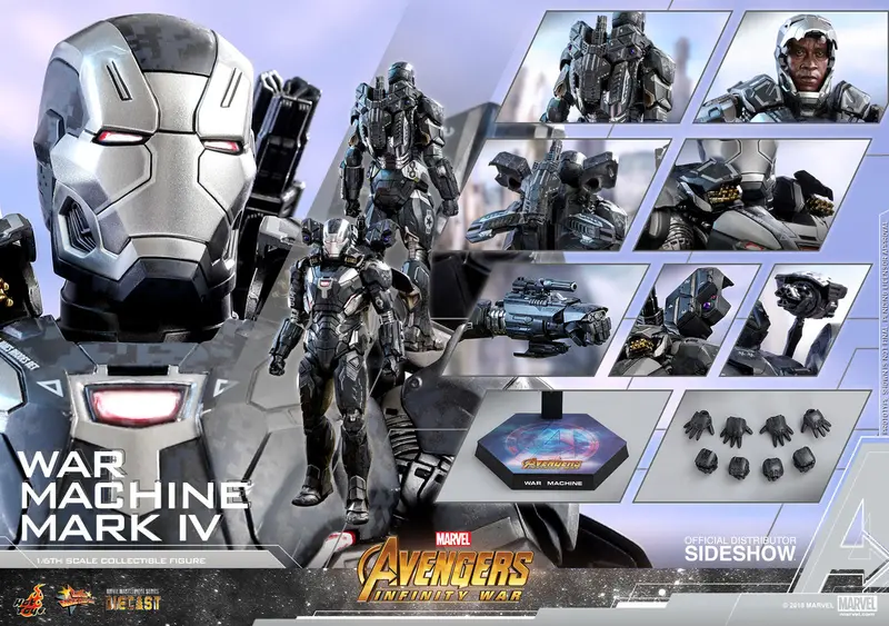 Hot Toys 1/6 War Machine Mark Iv (Mk 4) Marvel Avengers: Infinity War Diecast Sixth Scale Mms499-D26 1