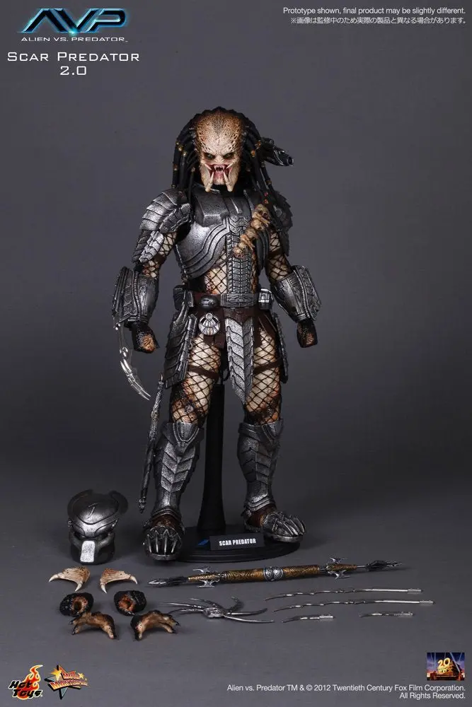 Hot Toys Alien Vs Predator Scar Predator 12 Inch 1/6 Scale Action Figure Mms190 1