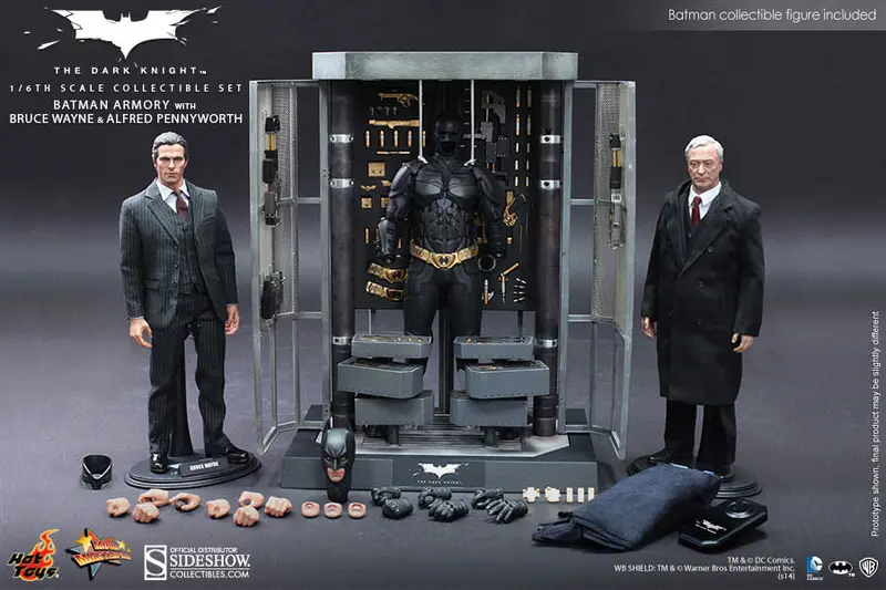 Hot Toys Batman Armory With Bruce Wayne And Alfred 12 Inch 1/6 Scale Action Figure Mms236 1