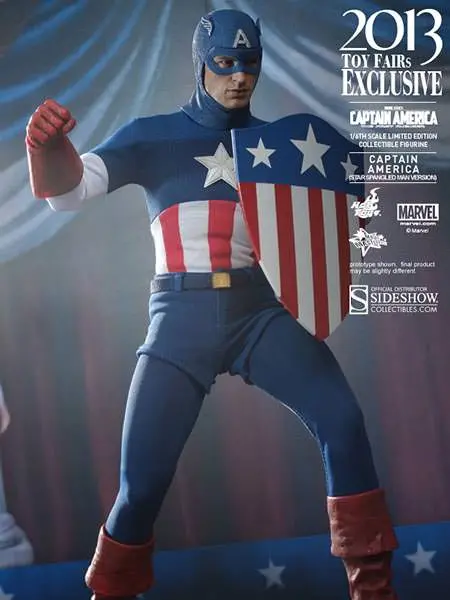 Hot Toys Captain America Star Spangled Man Version 1/6 Scale Action Figure Mms205 1