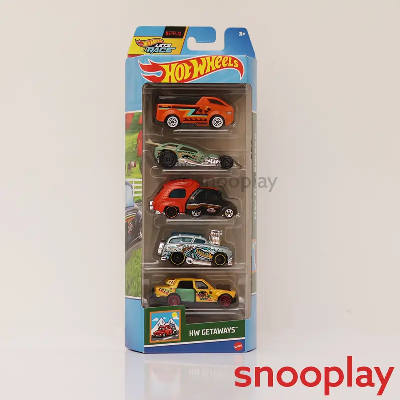 Hot Wheels Set Of 5 - Time Attaxi, Surf Crate, Rv There Yet, Surf 'N Turf, The Vanster 1