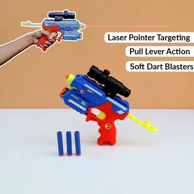 Hot Wheels Thunder Storm Blaster With Laser Pointer & 10 Eva Darts (4-8 Years) 1