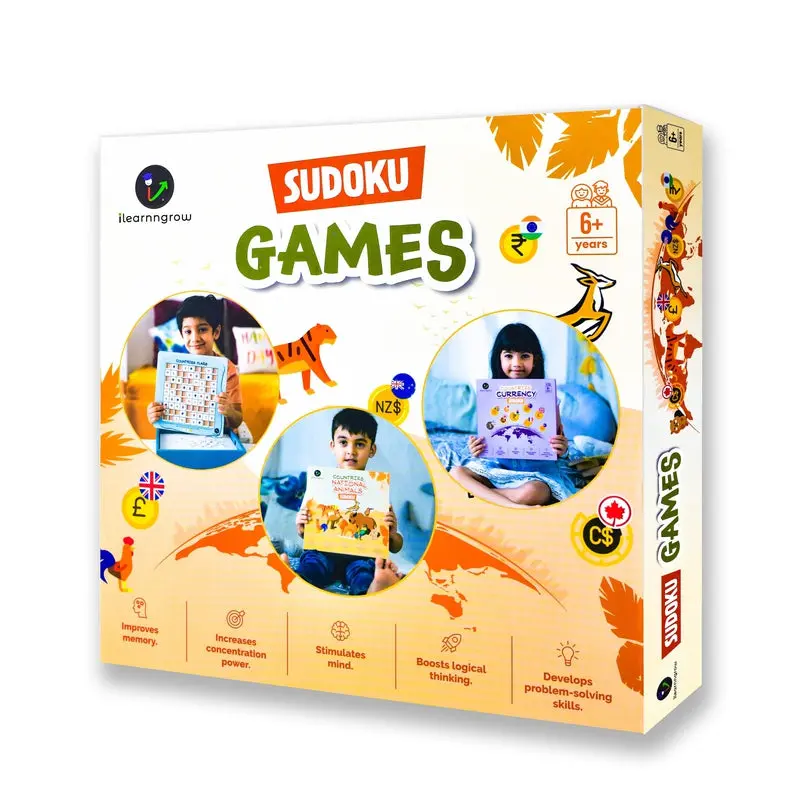 Ilearnngrow 9X9 Country Flag Sudoku (6 Years Till Grown Ups) 1