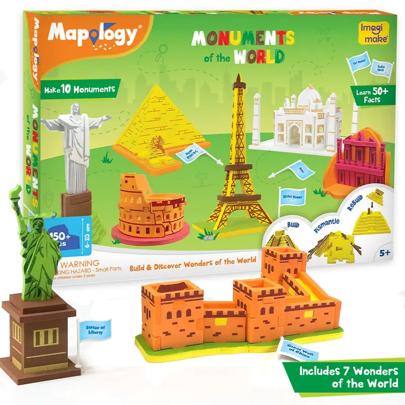 Imagimake Mapology Monuments Of The World 3D Puzzle | 150+ Pieces Model Making 1