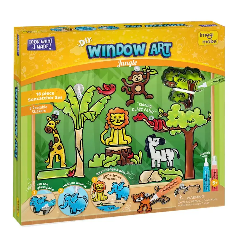 Imagimake Window Art Glass Painting | Jungle 1