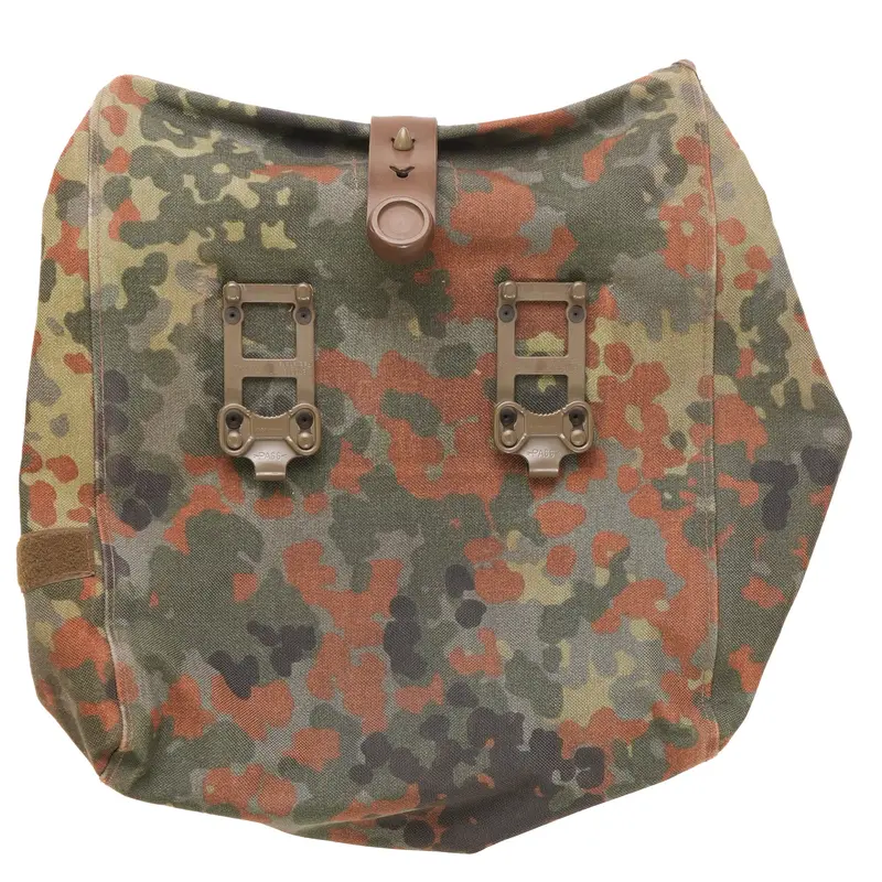 Issued German Flecktarn Gas Mask Bag W/Strap 1