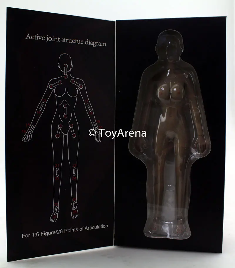 Jiaou Doll 1/6 Seamless Female Body 3.0 Big Bust (Black) Sixth Scale Figure 1