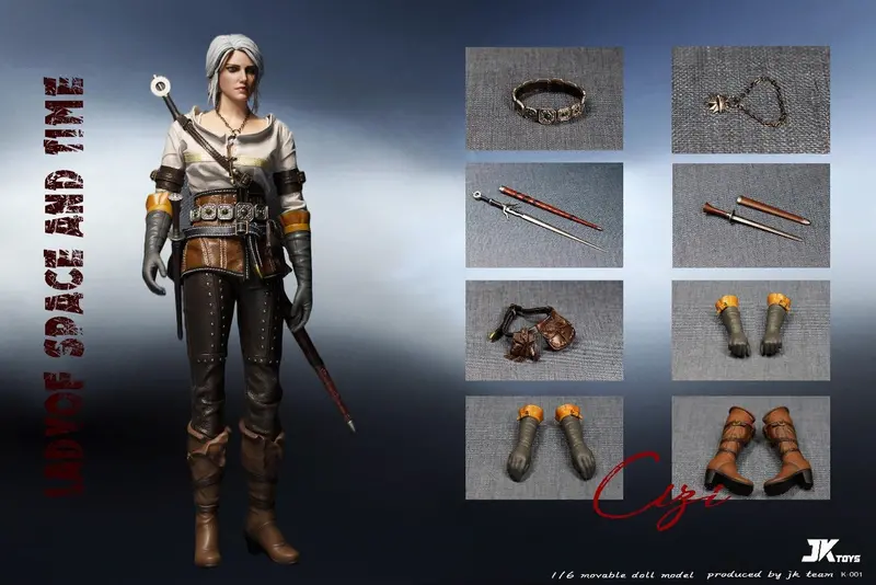 Jk Toys 1/6 Lady Of Space And Time Ciri Sixth Scale Action Figure K-001 1