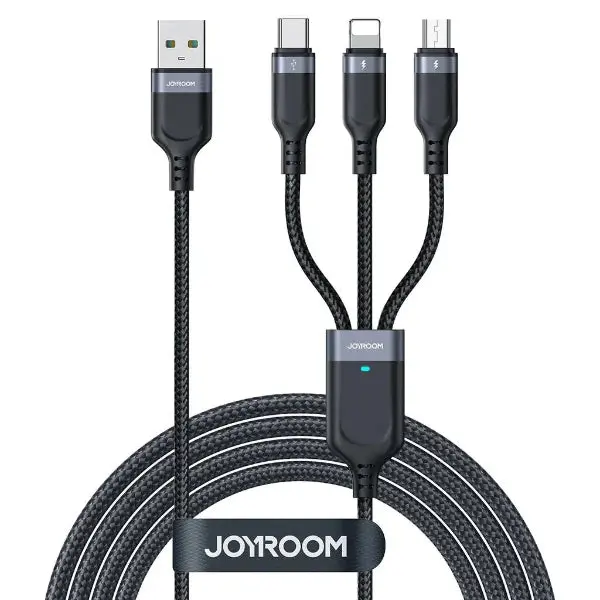Joyroom 3.5A Lightning+Type-C+Micro 3-In-1 Data Cable 1