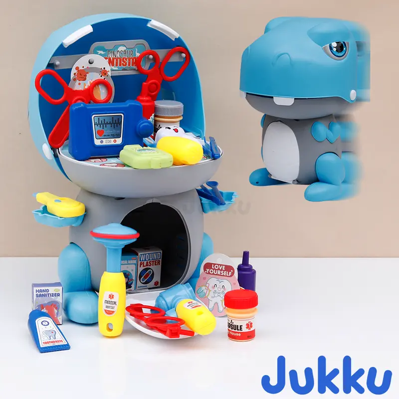 Jukku 32 Pieces Dino Doctor Pretend Playset With Dental Care (3-8 Years) 1
