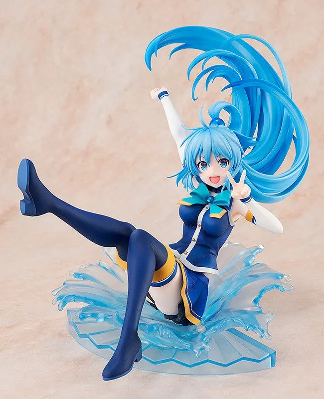 Kadokawa 1/7 Konosuba Aqua Sneaker Bunko 30Th Anniversary Ver Scale Statue Figure 1