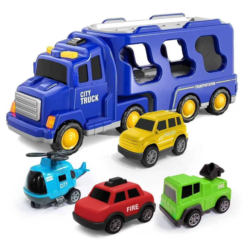 Kidology 5-In-1 Friction Powered Truck Toy Set 1