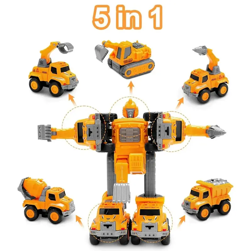 Kidology 5-In-1 Robot Transformer Toy Set 1