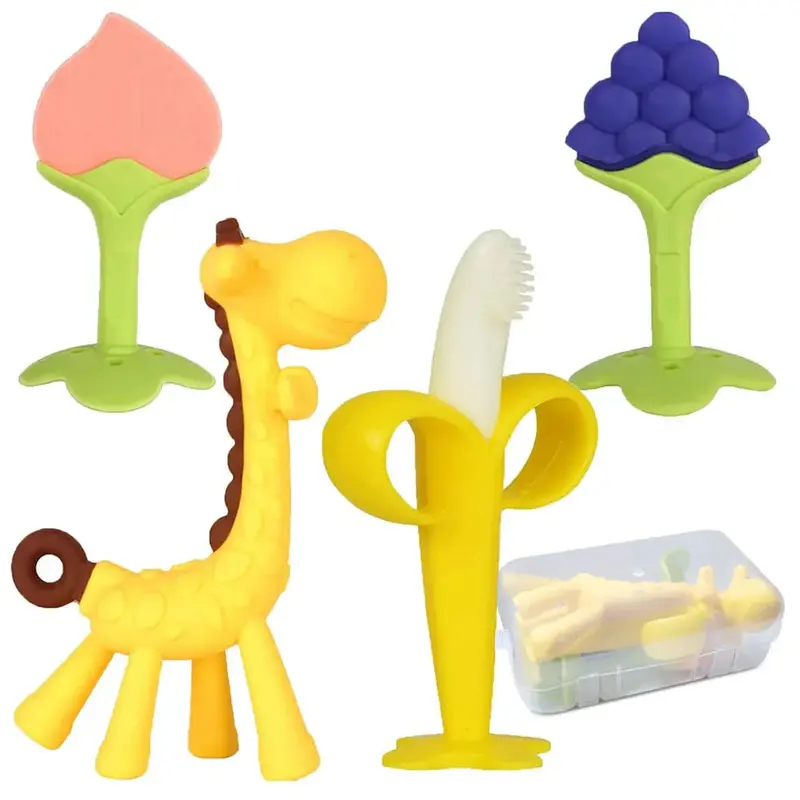 Kidology Set Of 4 Silicone Baby Teething Toys 1