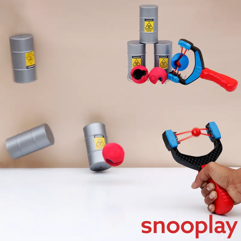 Knock Em Down - Foam Ball Slingshot Target Game Set (6-13 Years) 1