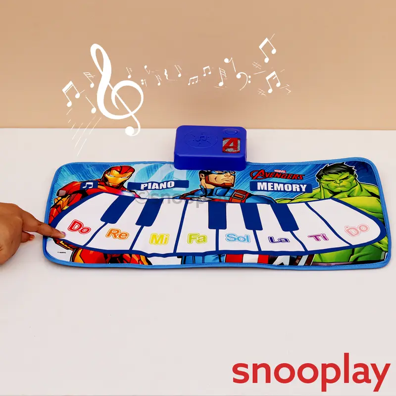 Kriiddaank Original Avengers Piano Music Mat With 3 Function Keys, 8 Piano Keys | Licensed Marvel Toy (1-4 Years) 1