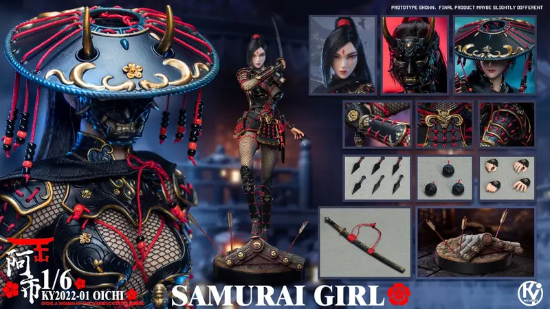 Ky Studio 1/6 Japanese Warring States Period Female Warrior Samurai Ochi (Oichi) Sixth Scale Action Figure Ky2022-01-Ochi 1