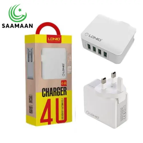 Ldnio 4U 4.4Ma Usb Charger+ 4 Port Usb Hub 1