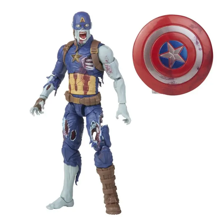 Marvel Legends Disney+ What If...? Wave 1 Zombie Captain America (Baf Marvel's The Watcher) Action Figure 1