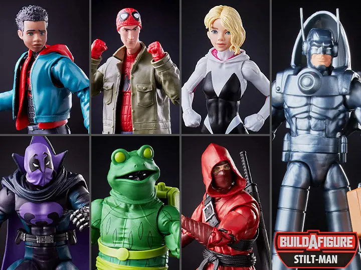 Marvel Legends Spider-Man Into The Spider-Verse Wave Baf Stilt-Man Set Of 6 1