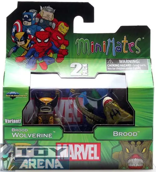 Marvel Minimates X-Men Variant Brood Wolverine And Brood Wave Series 47 1