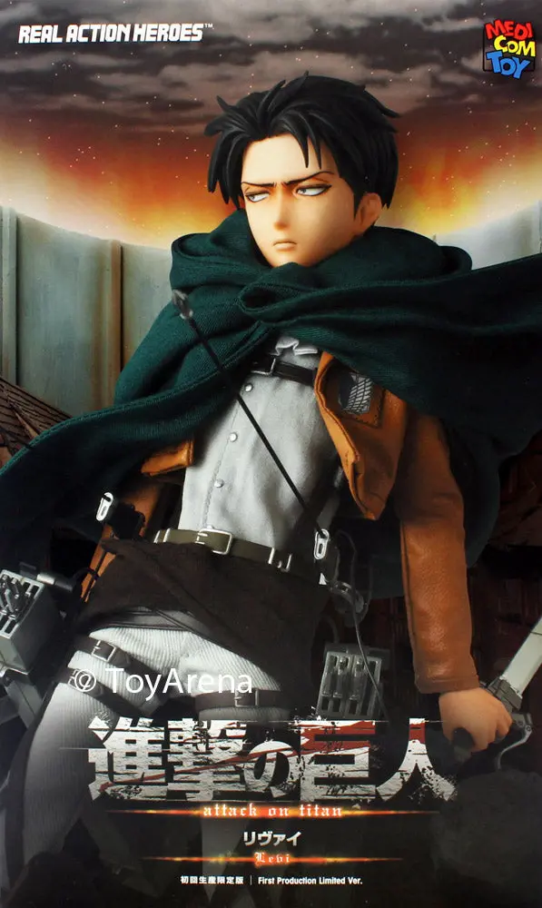 Medicom 1/6 Rah Attack On Titan Levi 12" Real Action Heroes Action Figure 1