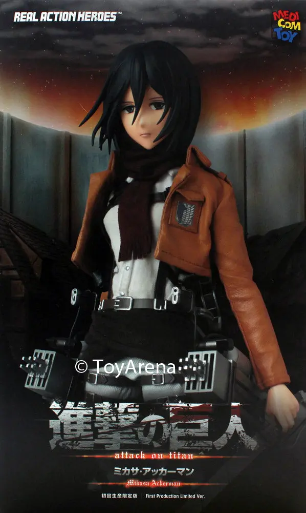 Medicom 1/6 Rah Attack On Titan Mikasa Ackerman 12" Real Action Heroes Action Figure 1