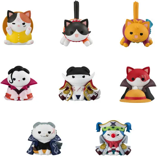 Megahouse One Piece Nyan Piece Nyaan! Luffy And Paramount War Of Marineford Trading Figures Box Set Of 8 1