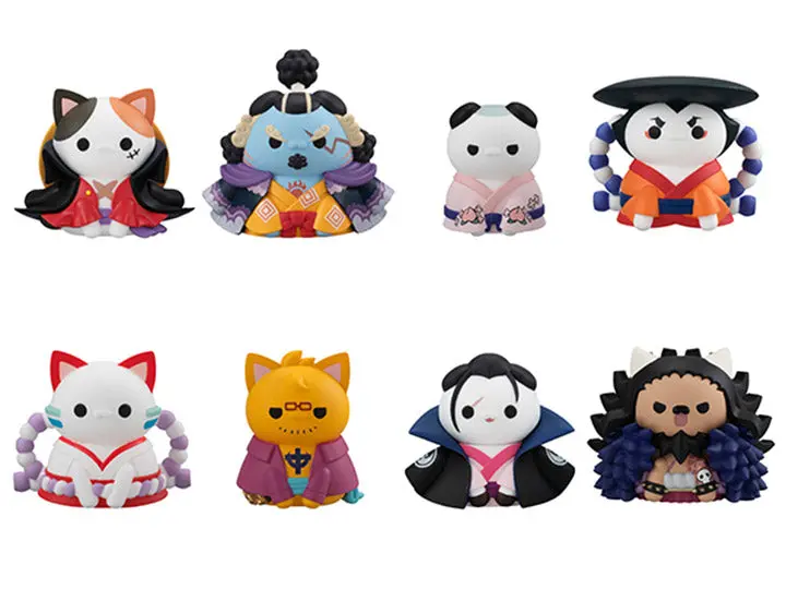 Megahouse One Piece Nyan Piece Nyaan! Wano County Arc Ver. Trading Figures Box Set Of 8 1