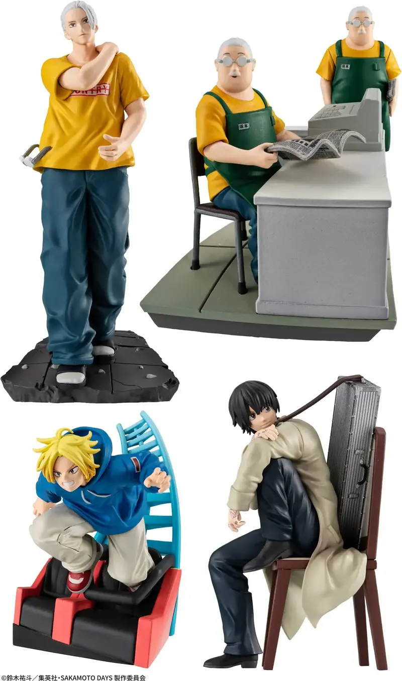 Megahouse Sakamoto Days Cut Out Scenes Petit Rama Trading Figures Box Set Of 4 1