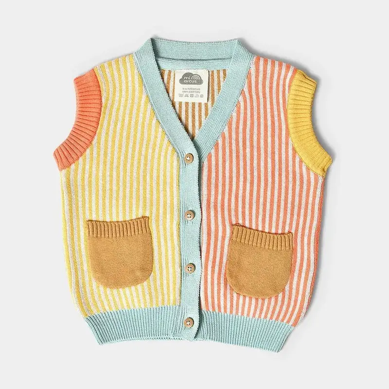 Mi Arcus Cotton Fine Knit Sleeveless Sweater 1