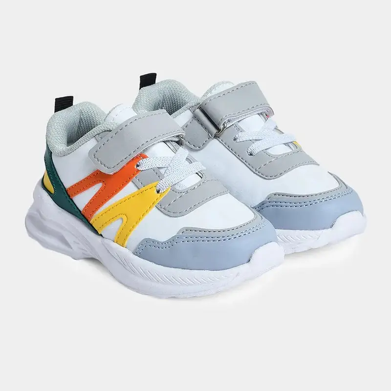 Mi Arcus Unisex Pu Leather Shoes - Velcro Strap, Elastic Laces & Peva Sole 1