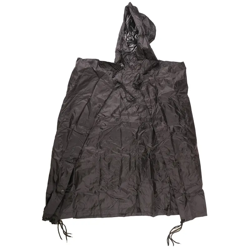 Mil Tec Black Rip Stop Poncho 1