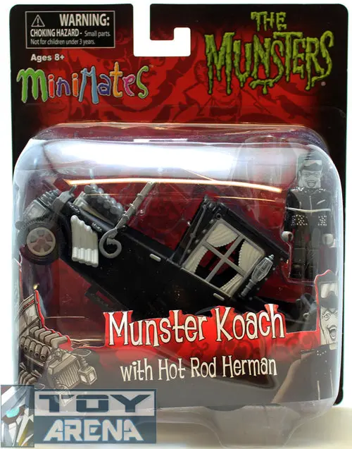 Minimates The Munster Koach With Hot Rod Herman Vehicle Action Figure 1