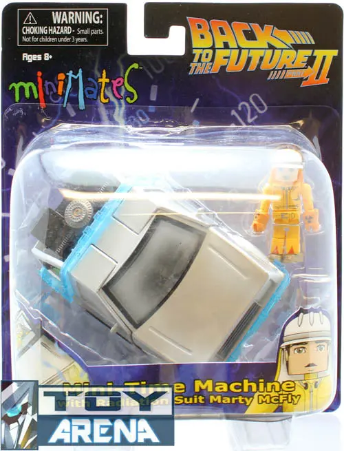 Minimates Vehicle Back To The Future Ii 2 Mini-Time Machine With Radiation Marty Mcfly 1