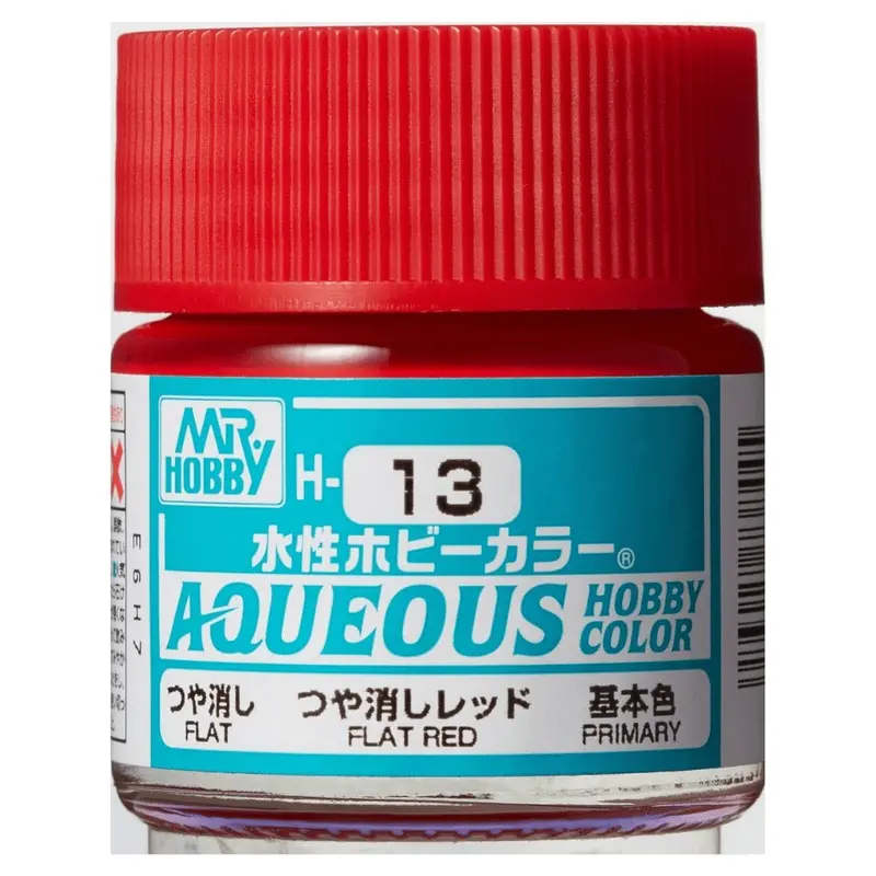 Mr. Hobby Aqueous Hobby Color H13 Flat Red 10Ml Bottle 1