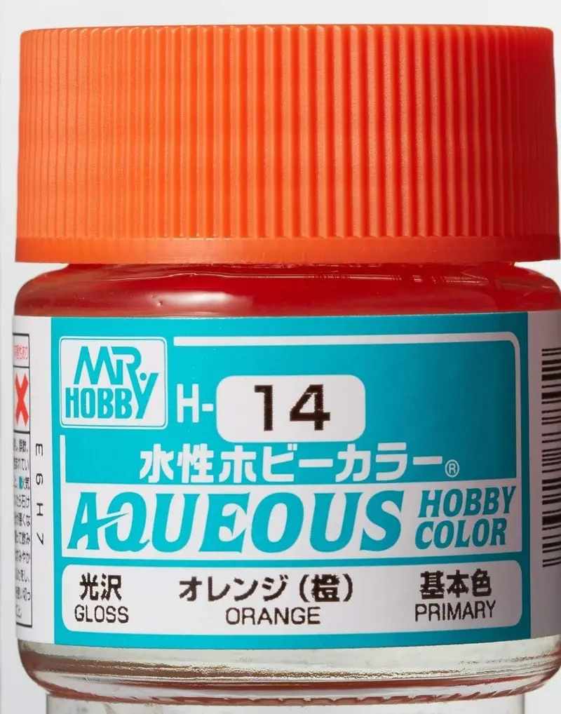 Mr. Hobby Aqueous Hobby Color H14 Gloss Orange 10Ml Bottle 1
