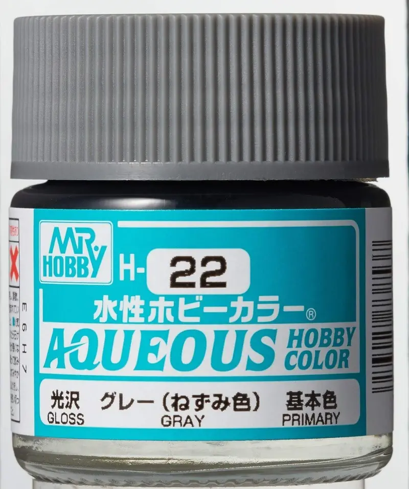 Mr. Hobby Aqueous Hobby Color H22 Gloss Gray 10Ml Bottle 1