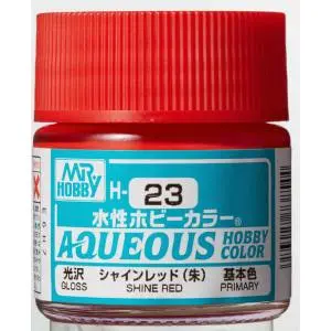 Mr. Hobby Aqueous Hobby Color H23 Gloss Shine Red 10Ml Bottle 1