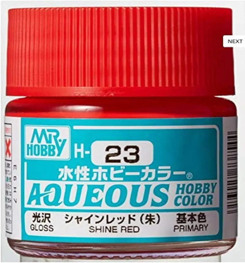 Mr. Hobby Aqueous Hobby Color H23 Gloss Shine Red 10Ml Bottle 1