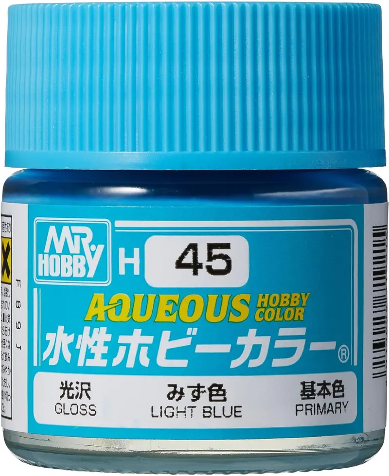 Mr. Hobby Aqueous Hobby Color H45 Gloss Light Blue 10Ml Bottle 1