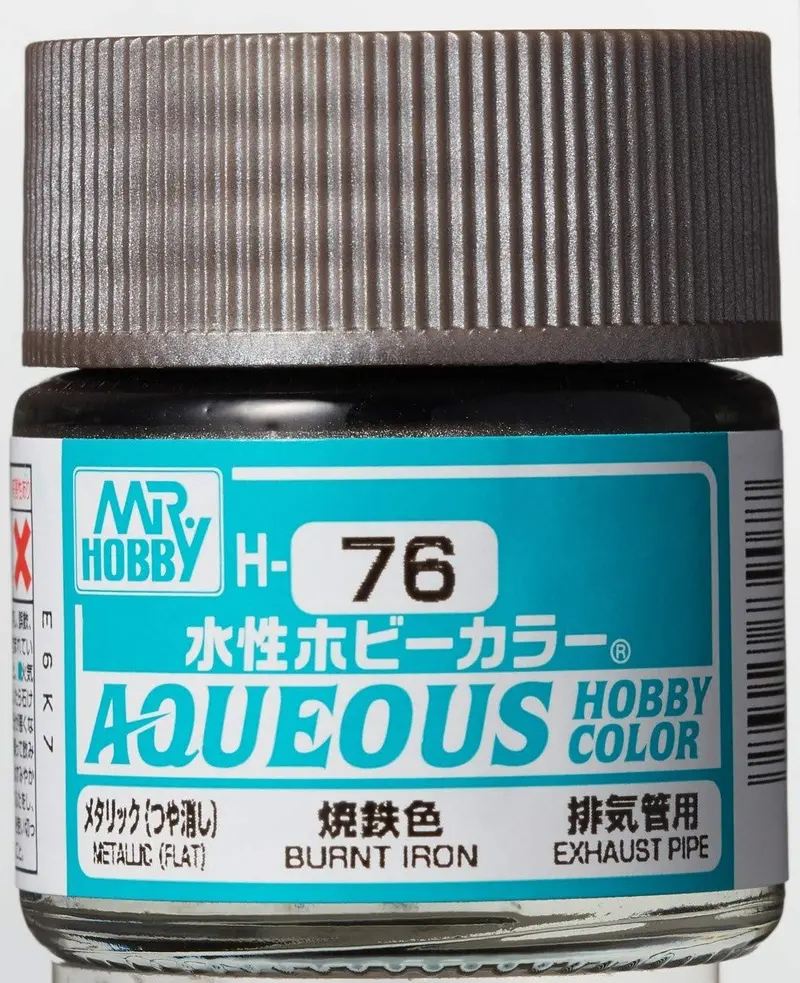 Mr. Hobby Aqueous Hobby Color H76 Metallic Burnt Iron 10Ml Bottle 1