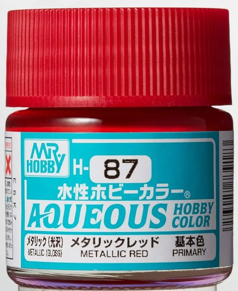 Mr. Hobby Aqueous Hobby Color H87 Metallic Red 10Ml Bottle 1