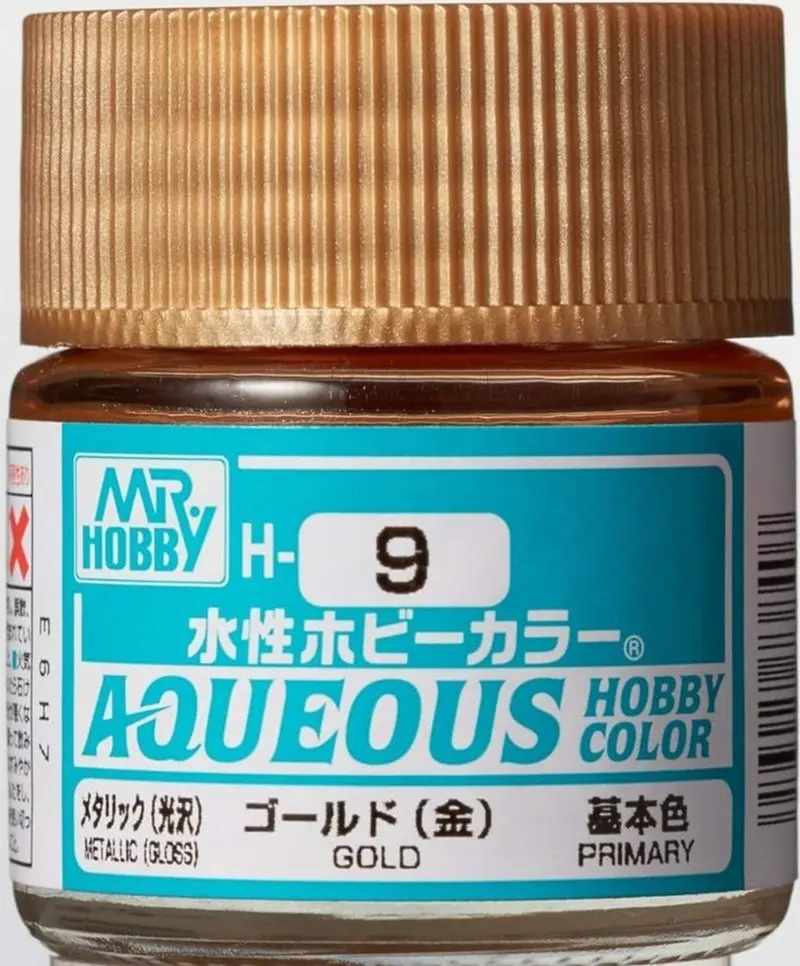 Mr. Hobby Aqueous Hobby Color H9 Metallic Gold 10Ml Bottle 1