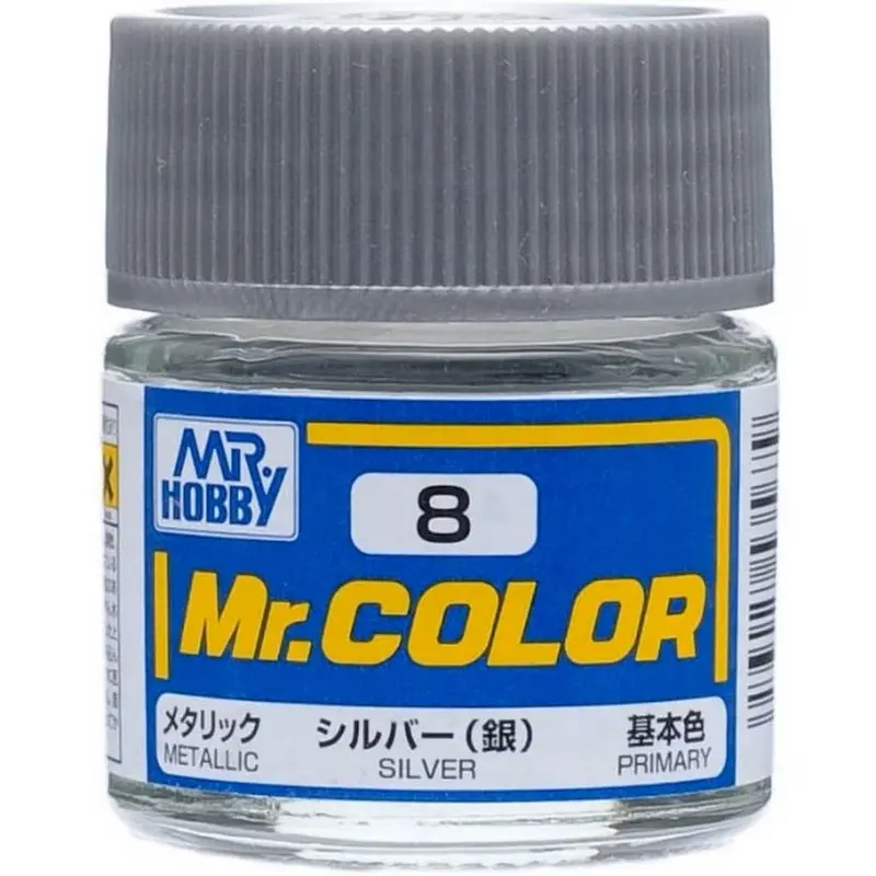 Mr. Hobby Mr. Color C08 Metallic Silver 10Ml Bottle 1